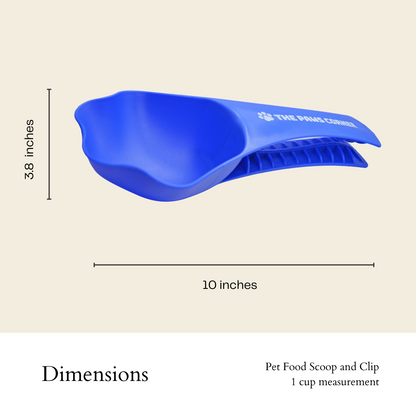 2 in 1 Paw-shaped Durable and Sturdy Pet Food Scoop/Clip (1 cup)
